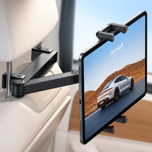 Lamicall Car Headrest Tablet Holder, Lockable, Thick Case Friendly | Foldable Clip, Car Backseat Tablet Mount, Gifts Car Accessories for Kids, for iPad Pro, Air, Mini, Fire HD, 4.7-13″ Tablets(4.7-13″ Tablets)
