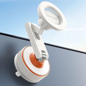Lamicall Car Phone Holder Mount Ultra Nano Gel & 70+LBS Vacuum Suction Cup | 20X Strong Magnets 360° Phone Holders for Your Car Dashboard Windshield Car Mount for iPhone 17 16 15 Pro Max S26 S25 Black(NEW Upgraded – White)
