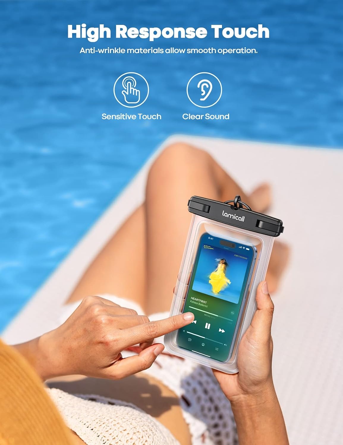 image:imageLamicall 15W Qi2 Charging Station for Apple amp Waterproof Phone Pouch
