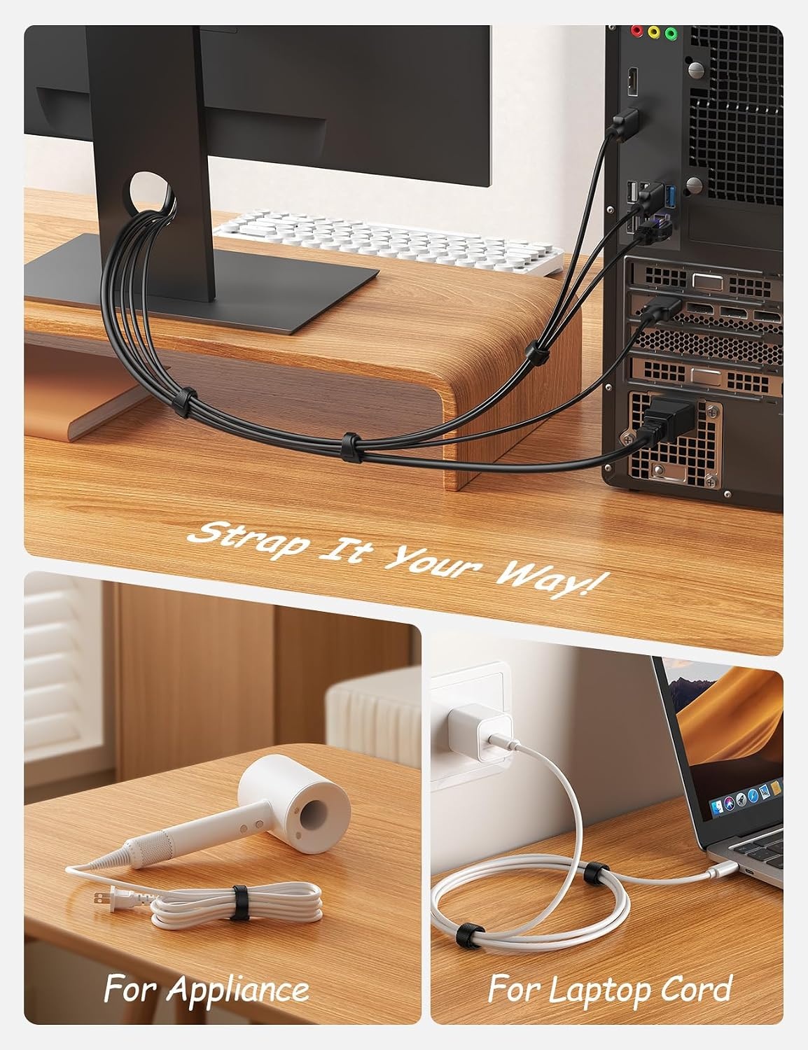 image:imageLamicall 60Pack Reusable Cable Ties amp Phone Pouch