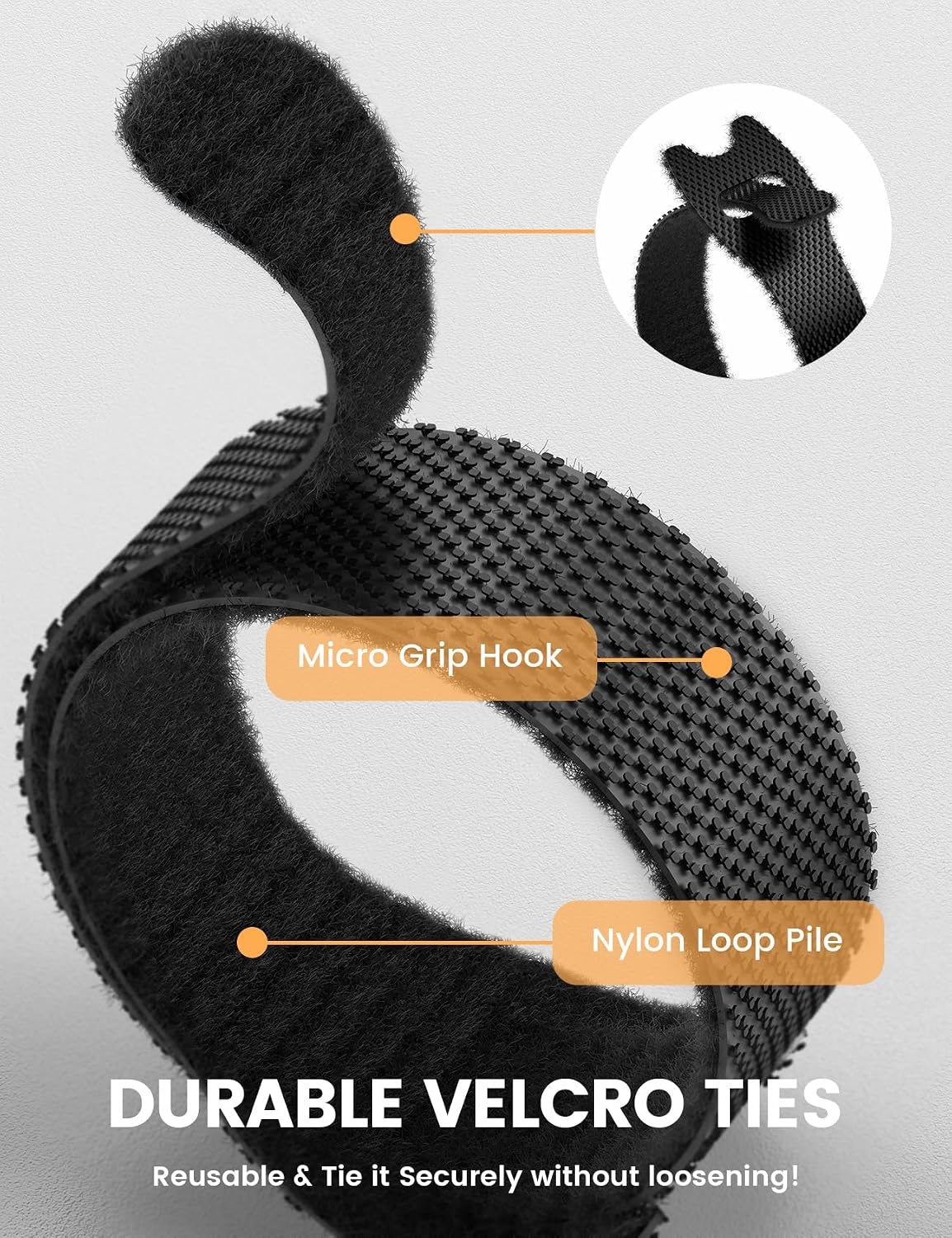 image:imageLamicall 60Pack Reusable Cable Ties amp Phone Pouch