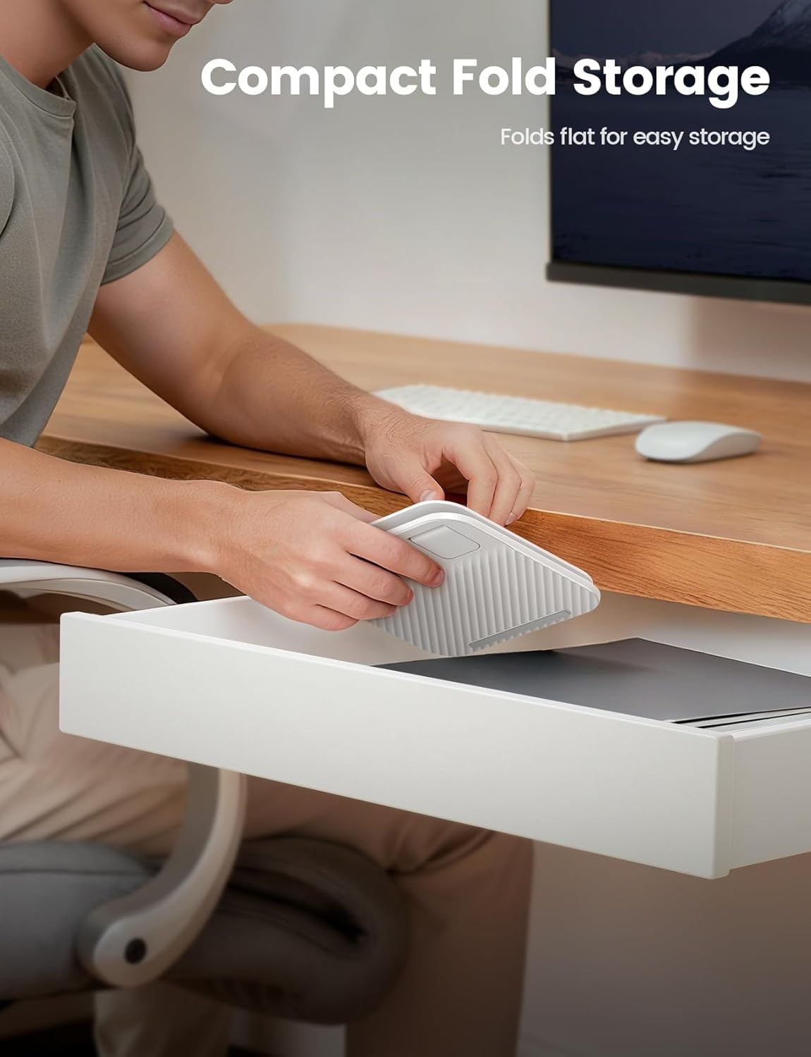 image:imageLamicall Adjustable iPad Stand for Desk UltraSlim Foldable 360 Rotation Foldable UltraSlim 360Rotation Base HeavyDuty Tablet Holder Stand for 4713 iPad Pro Air Mini EReader Kindle TabsWhite