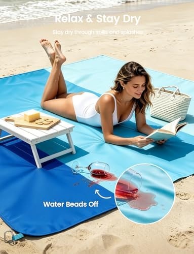 image:imageLamicall Beach Blanket Sandproof Waterproof amp Waterproof Phone Pouch