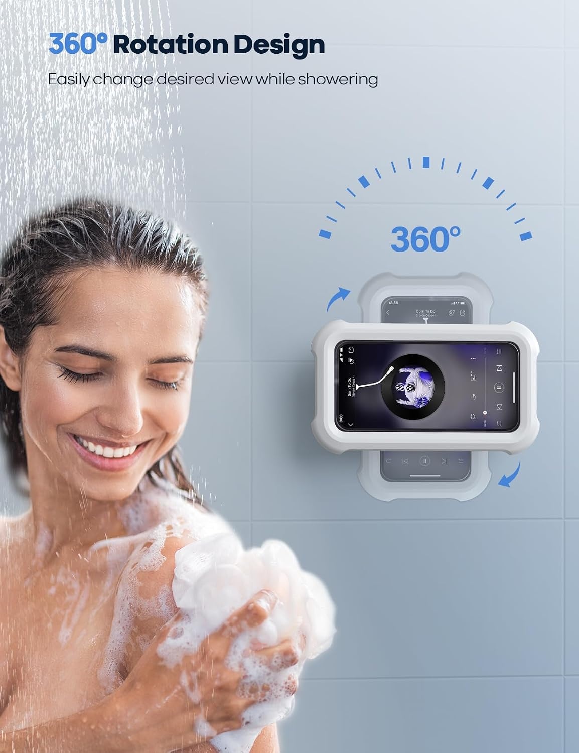 image:imageLamicall Dry Bag Waterproof Backpack amp Shower Phone Holder Waterproof