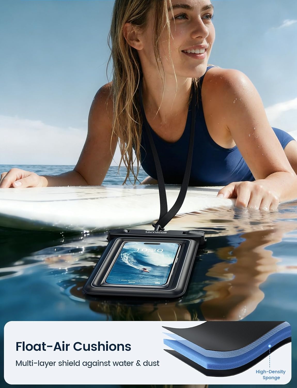 image:imageLamicall Floating Waterproof Phone Pouch amp 500D Dry Bag