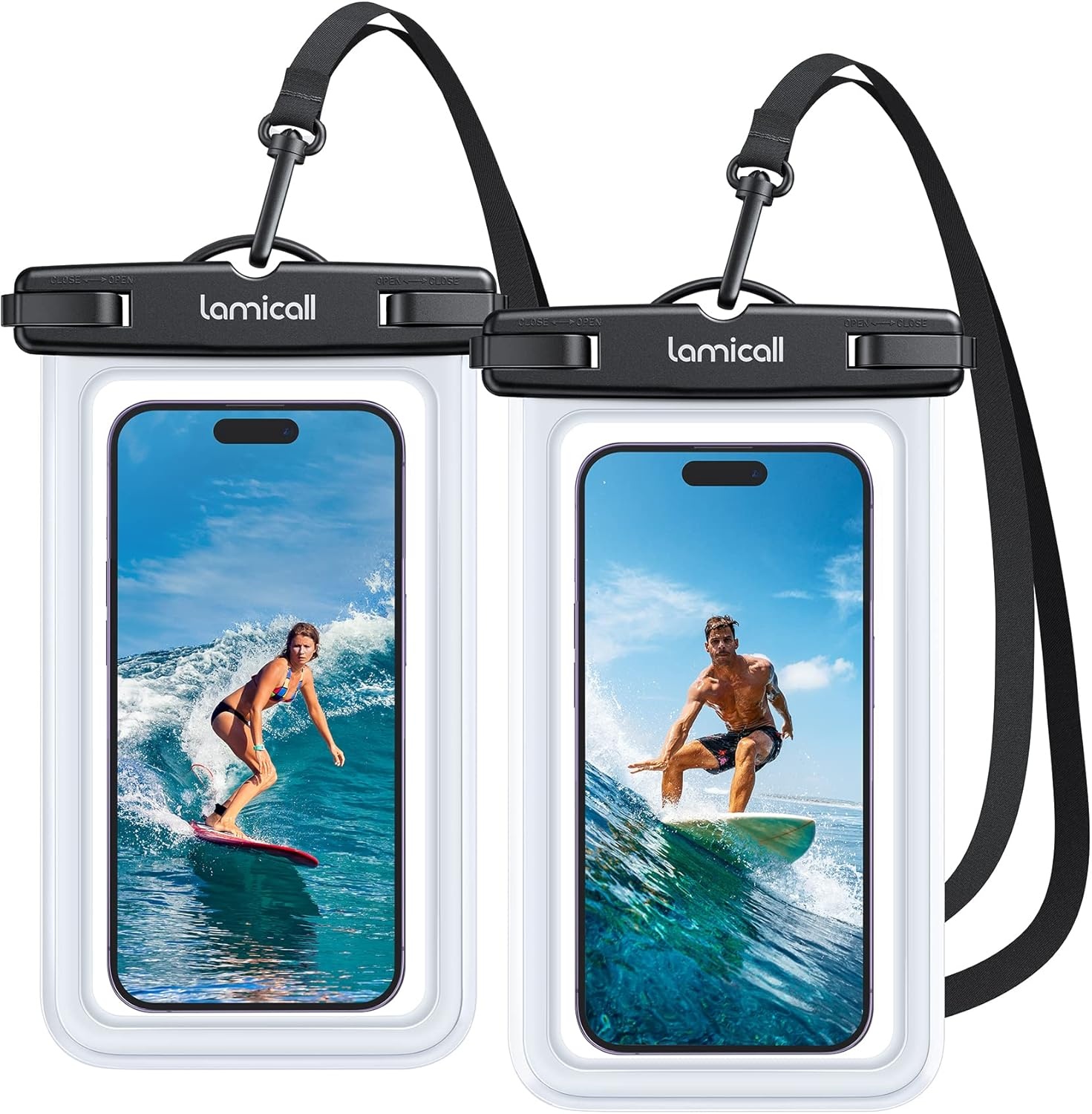 image:imageLamicall IP68 Floating Waterproof Phone Pouch amp 2 Pack Waterproof Phone Pouch Case