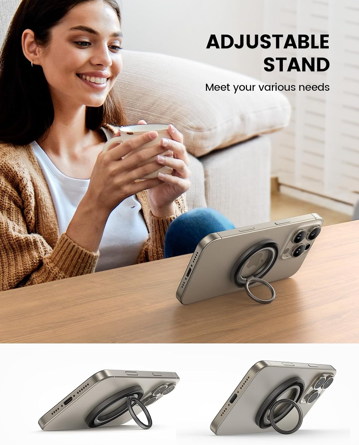 image:imageLamicall Magnetic Phone Ring Grip for MagSafe Waterproof Phone Pouch Case