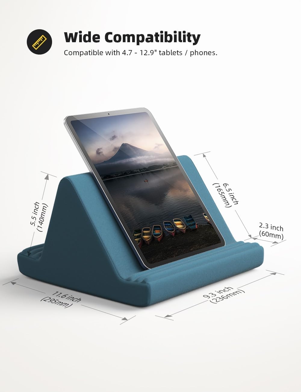 image:imageLamicall Tablet Pillow Stand iPad Bed Soft Holder for Lap 6 Viewing Angles Soft Relieve Neck Fatigue 6 Viewing Angles Sofa Tablet Dock for 413 iPad Pro Air Mini Kindle Galaxy Tab EReader GiftsBlackish Green