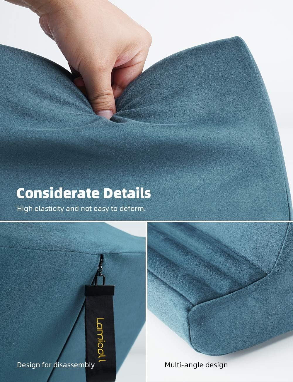 image:imageLamicall Tablet Pillow Stand iPad Bed Soft Holder for Lap 6 Viewing Angles Soft Relieve Neck Fatigue 6 Viewing Angles Sofa Tablet Dock for 413 iPad Pro Air Mini Kindle Galaxy Tab EReader GiftsBlackish Green