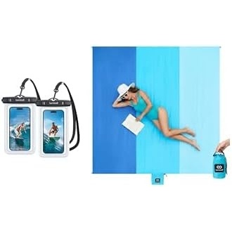image:imageLamicall Beach Blanket Sandproof Waterproof amp Waterproof Phone Pouch
