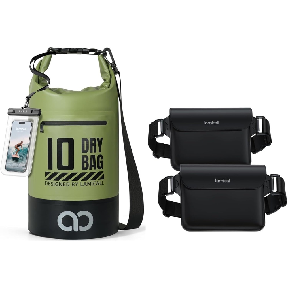 image:imageLamicall Dry Bag Waterproof Backpack amp Waterproof Fanny Pack
