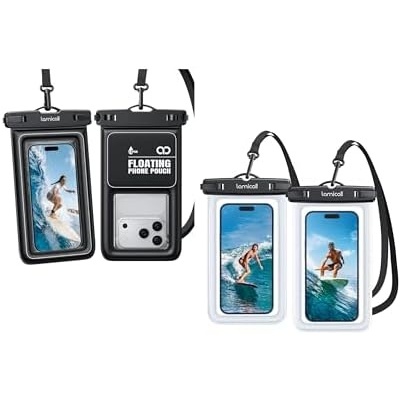 image:imageLamicall IP68 Floating Waterproof Phone Pouch amp 2 Pack Waterproof Phone Pouch Case