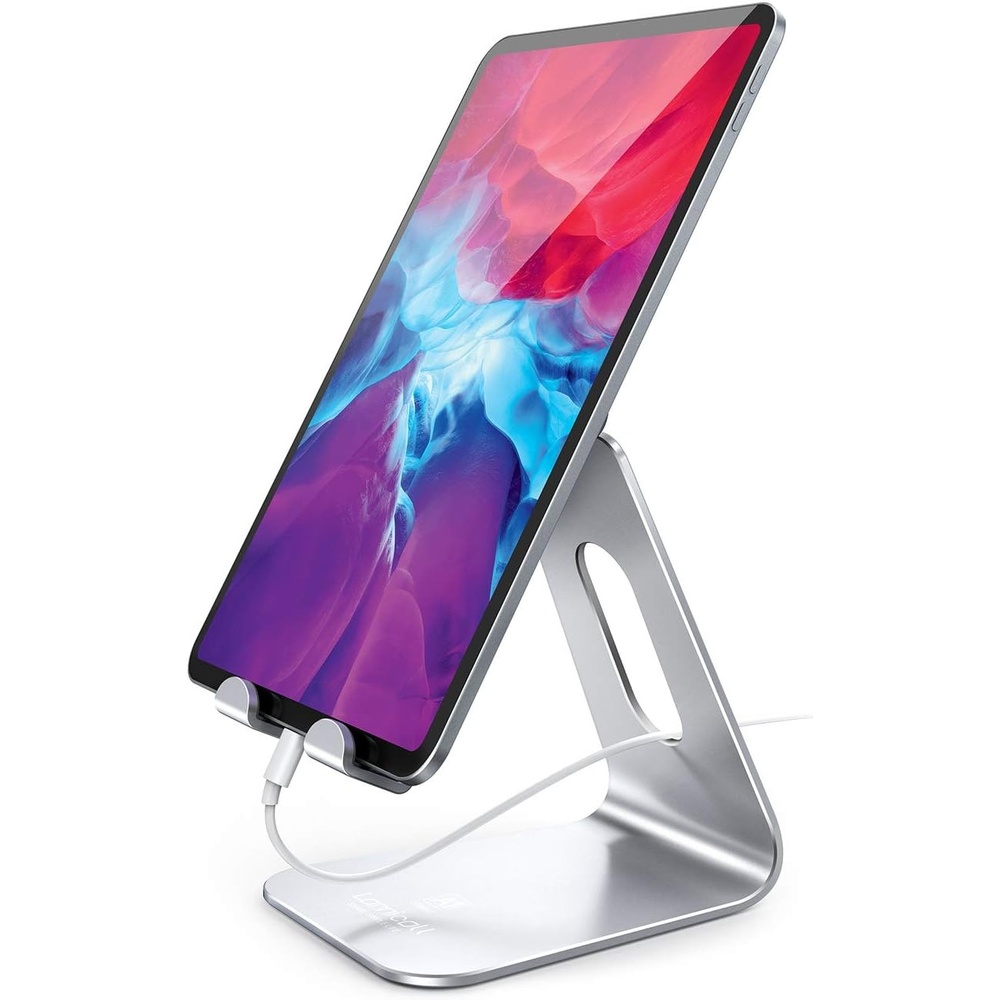 image:imageLamicall Tablet Stand Holder for Desk Adjustable Stand for 413 Tablets MultiAngle All Aluminum Adjustable Tablet Dock Gifts for iPad Pro Air Mini Kindle Fire Galaxy Tabs Phones AccessoriesSilver