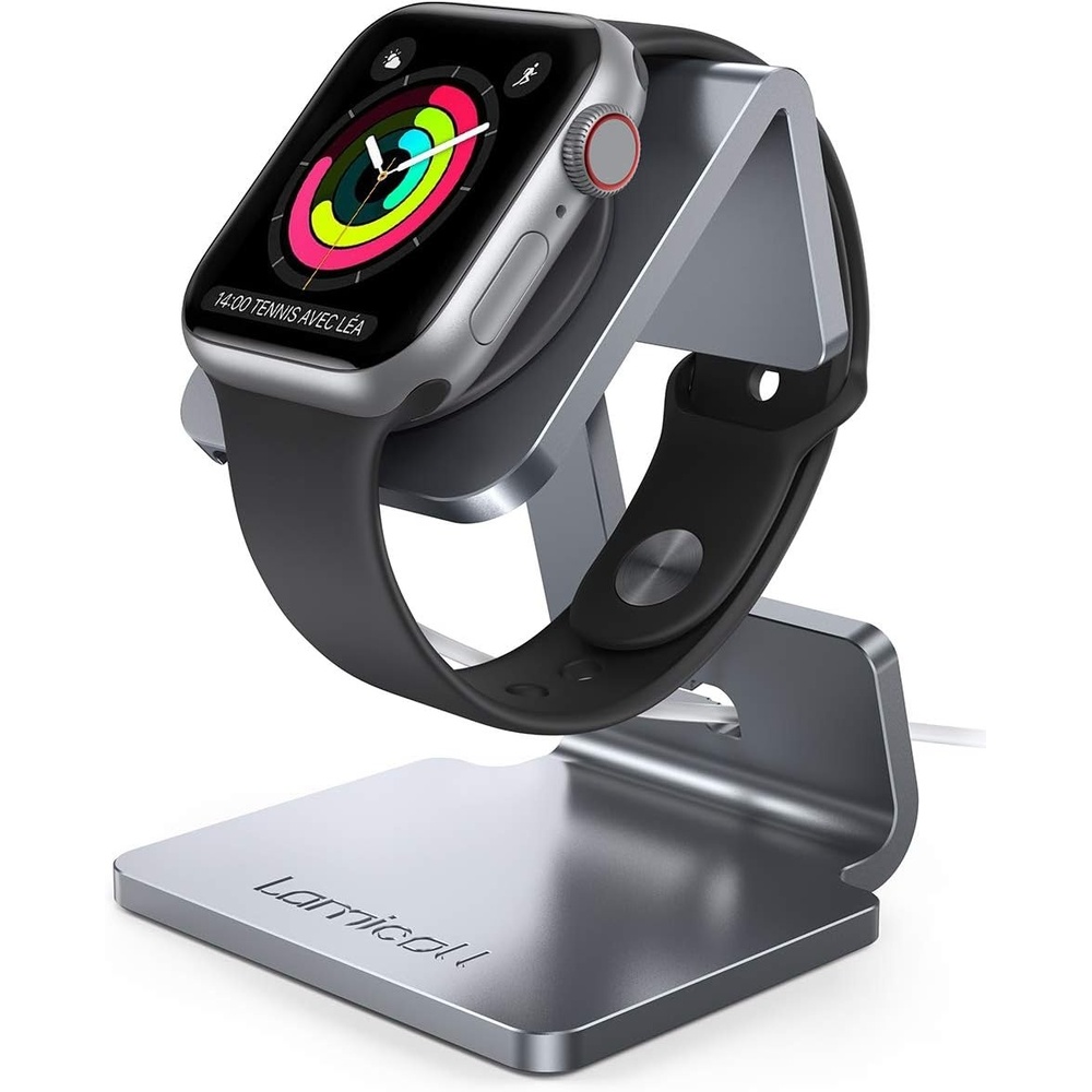 image:imageLamicall Watch Stand for Apple Watch Magnetic Fast Charger Aluminum Alloy Desk Charging Stand Holder Dock for iWatch SE3 SE2 Ultra 3 Series 11 10 9 8 7 6 5 4946454442414038mm3Grey