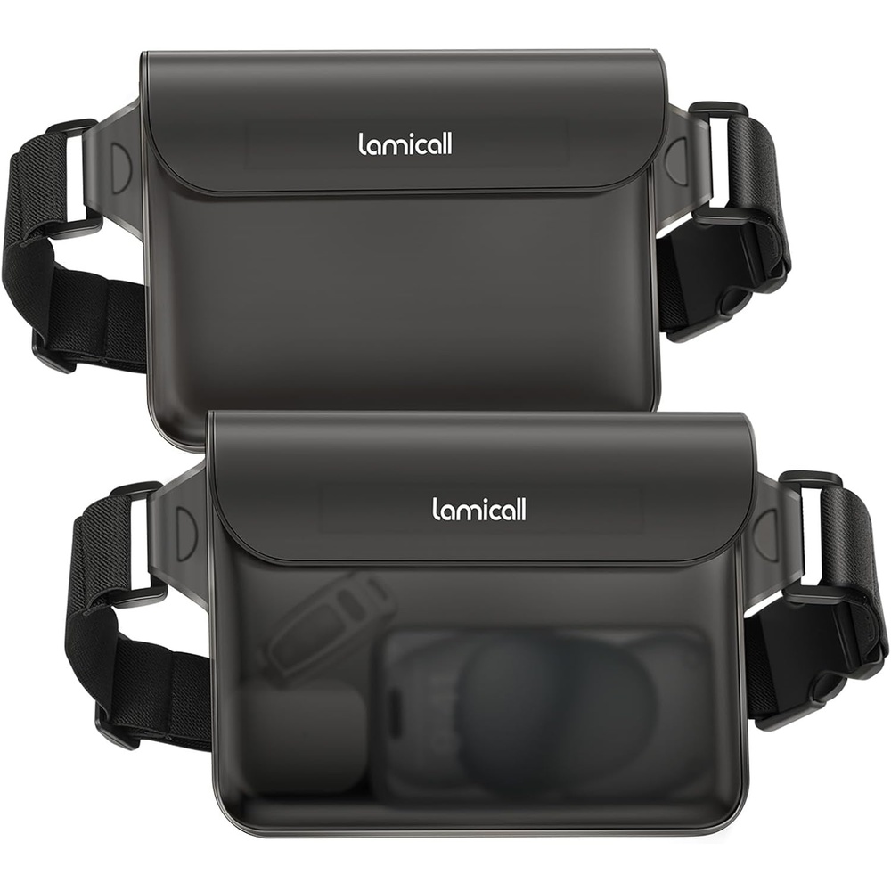 image:imageLamicall Waterproof Fanny Pack Cruise Essentials 2025 Elastic Waist Strap Dry Bag Pouch Travel Boat Paddle Kayak Beach Swimming Accessories 87 for iPhone 17 16 15 14 13 Pro Max Air