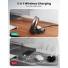 Lamicall 15W Qi2 Palm-Sized 3-in-1 Foldable Charging Station for MagSafe | Travel-Ready Wireless Charging Stand for iPhone 17 – 12 Series, AirPods, Apple Watch Ultra, Stay-Cool Design(Non-Battery)(NEW Upgraded – Matte Black)