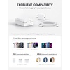 Lamicall 3-in-1 Foldable Charging Station for Apple MagSafe | Palm-Sized Travel-Ready, Wireless Charging Stand for iPhone 17/16/15/14/13/12 Series, Apple Watch & AirPods, Stay-Cool Design(Snow White – Adapter)