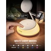 Lamicall 4-in-1 Qi2 Certified Wireless Charging Station for Magsafe, [LED Night Light] 15W Fast Magnetic Charger Stand Gifts, Compatible for iPhone 17 16 15 14 13 Series, Watch, Air pods, 30W Adapter(Middle)