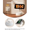Lamicall 4-in-1 Qi2 Certified Wireless Charging Station for Magsafe, [LED Night Light] 15W Fast Magnetic Charger Stand Gifts, Compatible for iPhone 17 16 15 14 13 Series, Watch, Air pods, 30W Adapter(Middle)