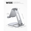Lamicall Adjustable Tablet Stand Holder – Foldable Phone Dock, 360°Rotating Desktop Tablet Mount Gifts, for 4.7-13″ Tablets, iPad Pro 11, 12.9 Air Mini, Tabs, Kindle, iPhone Air 17 Pro Max, Silver(Silver)