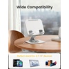 Lamicall Adjustable iPad Stand for Desk, Ultra-Slim Foldable, 360° Rotation | [Foldable Ultra-Slim][ 360°Rotation Base] Heavy-Duty Tablet Holder Stand for 4.7-13″ iPad Pro Air Mini E-Reader Kindle Tabs(White)