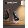 Lamicall Aluminum Cell Phone Stand, Adjustable Desk Phone Holder for iPhone | Adjustable Viewing Angle, Stable Anti-Slip Base, Case Friendly for iPhone 17 16 15 14 Pro Max, Office Desk Essential, Silver(rose gold)