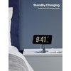 Lamicall Aluminum Cell Phone Stand, Adjustable Desk Phone Holder for iPhone | Adjustable Viewing Angle, Stable Anti-Slip Base, Case Friendly for iPhone 17 16 15 14 Pro Max, Office Desk Essential, Black(Grey – Stand for 15W Old Charger)