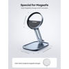 Lamicall Aluminum Cell Phone Stand, Adjustable Desk Phone Holder for iPhone | Adjustable Viewing Angle, Stable Anti-Slip Base, Case Friendly for iPhone 17 16 15 14 Pro Max, Office Desk Essential, Silver(Grey – Stand for 15W Old Charger)