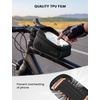 Lamicall Bike Frame Bag Waterproof – [1.6L Large Capacity] Bike Phone Bag | Bike Phone Holder Mount, Bicycle Front Bag, Cycling Pouch with Rain Cover, Bike Accessories for Phones Under 7″