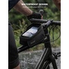 Lamicall Bike Frame Bag Waterproof – [1.6L Large Capacity] Bike Phone Bag | Bike Phone Holder Mount, Bicycle Front Bag, Cycling Pouch with Rain Cover, Bike Accessories for Phones Under 7″