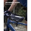 Lamicall Bike Frame Bag Waterproof – [1s Release] Bike Phone Mount Holder | 2 in1 Bicycle Top Tube Bag, Cycling Pouch with Rain Cover, Bikes Accessories Gifts for Phones Under 7″(Medium-2 Pack)