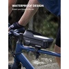 Lamicall Bike Frame Bag Waterproof – [1s Release] Bike Phone Mount Holder | 2 in1 Bicycle Top Tube Bag, Cycling Pouch with Rain Cover, Bikes Accessories Gifts for Phones Under 7″(Medium)