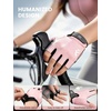 Lamicall Bike Gloves for Men Women – [Anti-Slip Shock-Absorbing Pad] Workout Gloves, Breathable Materials, Cycling Gloves for Bicycle, Gym, Motorcycle, Hiking, Indoor & Outdoor Sports(Pink)