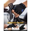 Lamicall Bike Gloves for Men Women – [Anti-Slip Shock-Absorbing Pad] Workout Gloves, Breathable Materials, Cycling Gloves for Bicycle, Gym, Motorcycle, Hiking, Indoor & Outdoor Sports(Blue)