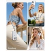 Lamicall Cell Phone Lanyard Crossbody 2 Pack, Adjustable 20″-28″ Strap | 2cm Wide Comfort Strap, Secure Metal Hook, 2 Reinforced Tether Patches, Fits Full-Coverage Phone Cases, Beige(Gray Silver)