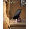 Lamicall Clear Acrylic Cell Phone Stand, Office Desk Decor Accessories | Office Cubicle Decor, Accessories & Workspace Organizers for Women, Teacher Desk Essentials, Cute Work From Home Supplies(g-rose gold)
