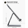 Lamicall Clear Acrylic Cell Phone Stand, Office Desk Decor Accessories | Office Cubicle Decor, Accessories & Workspace Organizers for Women, Teacher Desk Essentials, Cute Work From Home Supplies(grey)