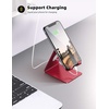Lamicall Clear Acrylic Cell Phone Stand, Office Desk Decor Accessories | Office Cubicle Decor, Accessories & Workspace Organizers for Women, Teacher Desk Essentials, Cute Work From Home Supplies(d-red)
