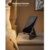 Lamicall Clear Acrylic Cell Phone Stand, Office Desk Decor Accessories | Office Cubicle Decor, Accessories & Workspace Organizers for Women, Teacher Desk Essentials, Cute Work From Home Supplies(Black)