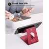 Lamicall Clear Acrylic Cell Phone Stand, Office Desk Decor Accessories | Office Cubicle Decor, Accessories & Workspace Organizers for Women, Teacher Desk Essentials, Cute Work From Home Supplies(d-red)
