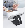 Lamicall Clear Acrylic Cell Phone Stand, Office Desk Decor Accessories | Office Cubicle Decor, Accessories & Workspace Organizers for Women, Teacher Desk Essentials, Cute Work From Home Supplies(Black)