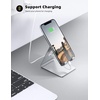 Lamicall Clear Acrylic Cell Phone Stand, Office Desk Decor Accessories | Office Cubicle Decor, Accessories & Workspace Organizers for Women, Teacher Desk Essentials, Cute Work From Home Supplies(Sliver)