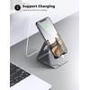 Lamicall Clear Acrylic Cell Phone Stand, Office Desk Decor Accessories | Office Cubicle Decor, Accessories & Workspace Organizers for Women, Teacher Desk Essentials, Cute Work From Home Supplies(grey)