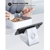Lamicall Clear Acrylic Cell Phone Stand, Office Desk Decor Accessories | Office Cubicle Decor, Accessories & Workspace Organizers for Women, Teacher Desk Essentials, Cute Work From Home Supplies(Sliver)