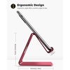 Lamicall Clear Acrylic Cell Phone Stand, Office Desk Decor Accessories | Office Cubicle Decor, Accessories & Workspace Organizers for Women, Teacher Desk Essentials, Cute Work From Home Supplies(d-red)
