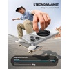 Lamicall Cosmic Orange Silicone Finger Loop Magnetic Phone Grip for MagSafe | Durable Zinc Alloy Stand Kickstand, Magnet Cell Phone Ring Holder for iPhone 17 Pro Max, All Phones, Mag Safe Accessories(Black – Zinc Alloy – Silicone Grip)