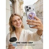 Lamicall Cosmic Orange Silicone Finger Loop Magnetic Phone Grip for MagSafe | Durable Zinc Alloy Stand Kickstand, Magnet Cell Phone Ring Holder for iPhone 17 Pro Max, All Phones, Mag Safe Accessories(Lavender – Zinc Alloy – Silicone Grip)