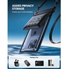 Lamicall Double Pocket Waterproof Phone Pouch, IPX8 Water proof Dry Bag | Privacy Storage for Card & Key, Cruise Ship, Beach Essentials for iPhone 17 16 15 14 13 Pro Max, Galaxy S25, 7.5″ for Case(Black)