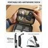 Lamicall Foldable Apple Watch Stand for Charger, Aluminum Desk Watch Holder | Cord Organizer Slot for Nightstand, Portable Travel Charging Stand Dock for iWatch Series 1-11 Ultra SE, Charger Not Included(Misty Black)