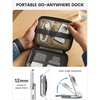 Lamicall Foldable Apple Watch Stand for Charger, Aluminum Desk Watch Holder | Cord Organizer Slot for Nightstand, Portable Travel Charging Stand Dock for iWatch Series 1-11 Ultra SE, Charger Not Included(Silver)